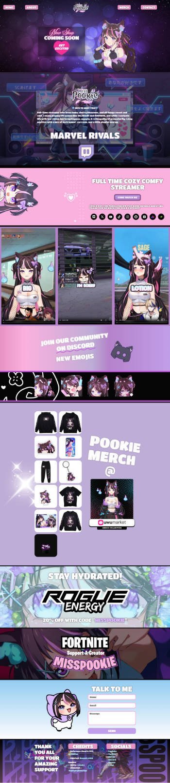 Website design for Miss Spookie, an entertainment and events brand — by EP Portfolio
