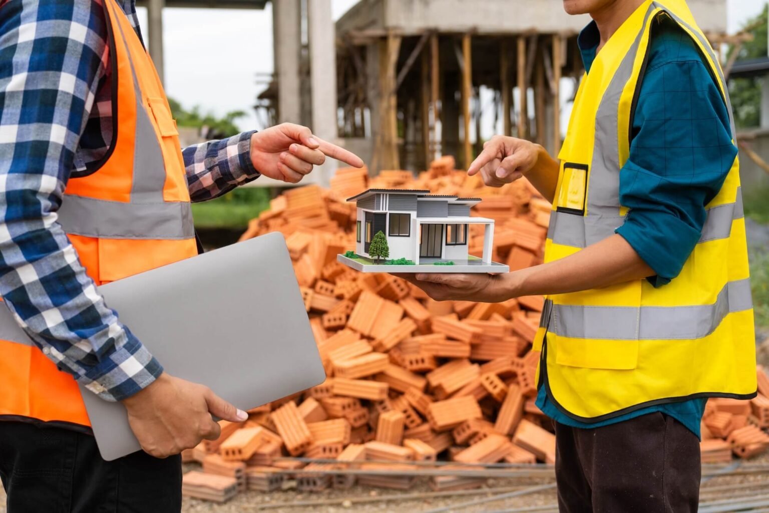 Estimator reviewing construction documents